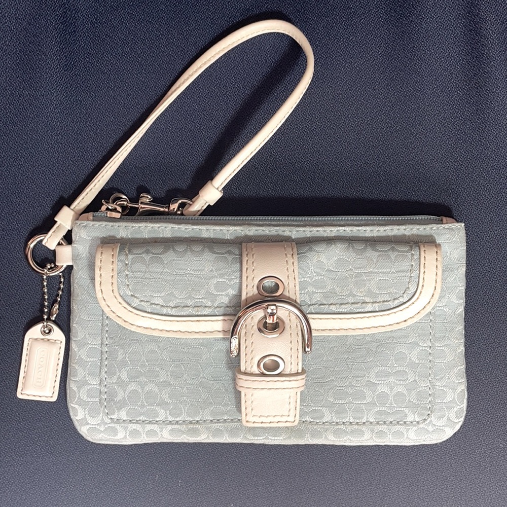 Genuine Coach Fabric wristlet